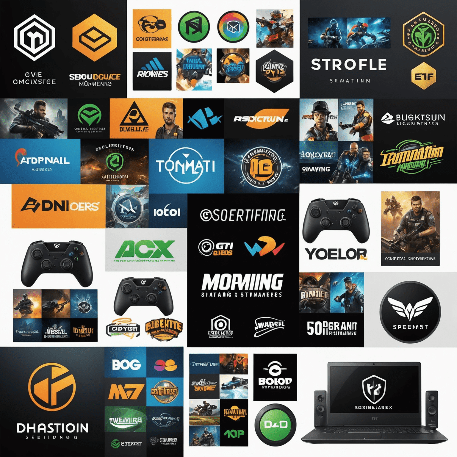 A collage showing various monetization methods for gaming streamers, including sponsorship logos, donation buttons, and affiliate marketing graphics