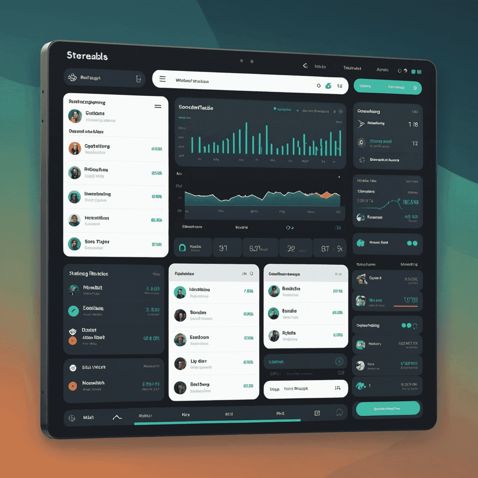 Streamlabs dashboard showcasing various widgets, alerts, and streaming controls